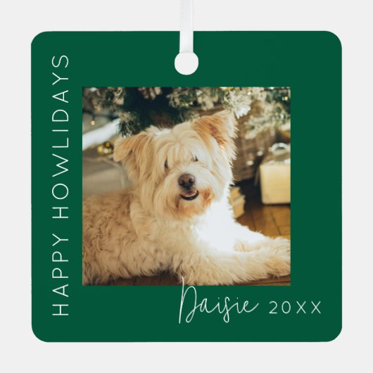 ハッピーハウリデイズ | ペットフォトクリスマスツリー メタルオーナメント (正面)