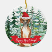 ハッピーハウリデイズ ボクサー クリスマス オーナメント (正面)