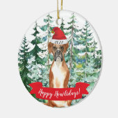 ハッピーハウリデイズ ボクサー クリスマス オーナメント (左)