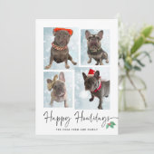 ハッピーハウリデイズ |写真モダンコラージュ4枚 シーズンカード (スタンド正面)