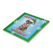 ハッピーハウリデイ・ドバーマン タイル (側面)