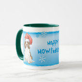 ハッピーハウリデーイングリッシュスリンガースパニエル犬 マグカップ (正面左)