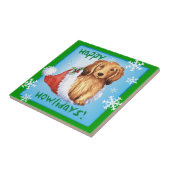 ハッピーハウリデーロンヘッドダックスフント タイル (側面)