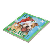 ハッピーハウリーデイピットブルテリア タイル (側面)