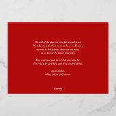 ハッピーハウリーモダンズタイポグラフィドッグフォト 箔シーズンカード (裏面)