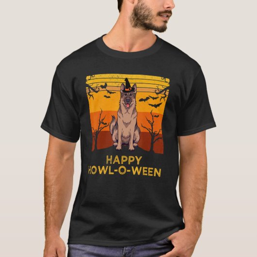 ハッピーハウルウィーンジャーマンシェパード Tシャツ (正面)