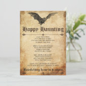 ハッピーハウンティングこうもりハロウィーン招待状 招待状 (スタンド正面)