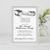 ハッピーハウンティングヴィンテージクラシックハロウィーン招待状 招待状 (スタンド正面)