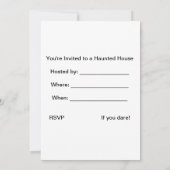 ハッピーハウント幽霊のよく出るーハウス招待状 招待状 (裏面)