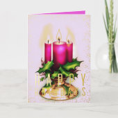 ハッピーハオリディズウォーターカラーキャンドル シーズンカード (正面)