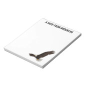 ハッピーハゲ飛んでいるルのイーグル漫画イラストレーション ノートパッド (回転)