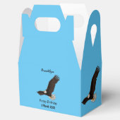 ハッピーハゲ飛んでいるルのイーグル漫画イラストレーション フェイバーボックス (オープン)