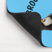 ハッピーハゲ飛んでいるルのイーグル漫画イラストレーション マウスパッド (コーナー)