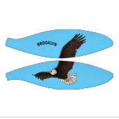 ハッピーハゲ飛んでいるルのイーグル漫画イラストレーション ミニバスケットボール (パネル)