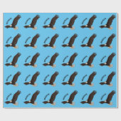 ハッピーハゲ飛んでいるルのイーグル漫画イラストレーション ラッピングペーパー (フラット)