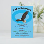 ハッピーハゲ飛んでいるルのイーグル漫画イラストレーション 招待状 (スタンド正面)