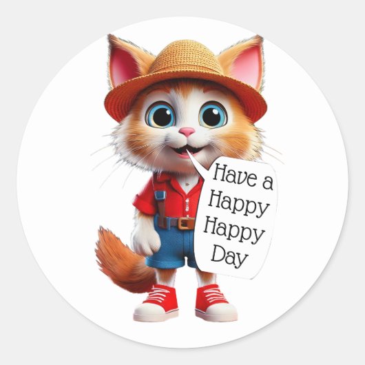 ハッピーハッピーデー ラウンドシール (正面)