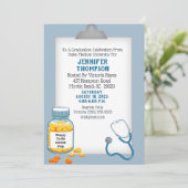 ハッピーハッピーハッピーナース卒業パーティー招待状 招待状 (スタンド正面)