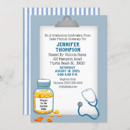 ハッピーハッピーハッピーナース卒業パーティー招待状 招待状