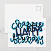 ハッピーハッピーバースデーはがき ポストカード (正面/裏面)