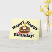 ハッピーハッピーバースデー! カード (黄色い花)