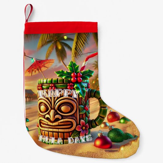 ハッピーハッピーフラ日 スモールクリスマスストッキング (正面)