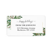 ハッピーハッピーホリデー – クラシッククリスマス素朴フェー ラベル (正面)