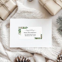 ハッピーハッピーホリデー – クラシッククリスマス素朴フェー ラベル