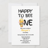 ハッピーハニーイエローガールズ1st誕生日 招待状 (正面)