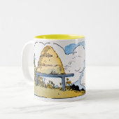 ハッピーハニービーハイブヴィンテージアートマグ ツートーンマグカップ (正面左)