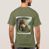 ハッピーハニーベアメンズ Tシャツ (裏面)