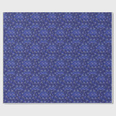 ハッピーハヌカきらめくー（ブルー）ラッピング紙 ラッピングペーパー (フラット)