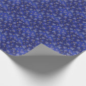 ハッピーハヌカきらめくー（ブルー）ラッピング紙 ラッピングペーパー (角)