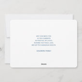 ハッピーハヌカシンプルカーシブカスタムファミリー写真 シーズンカード (裏面)