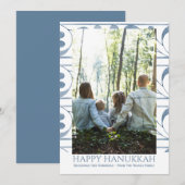 ハッピーハヌカパーソナライズされたーホリデーフォト シーズンカード (正面/裏面)