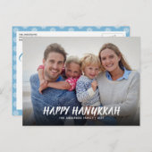 ハッピーハヌカフェスティバルオブライトズフォト招待状 ポストカード (正面/裏面)