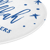 ハッピーハヌカブラシスクリプト名前をカスタムする カッティングボード (角)