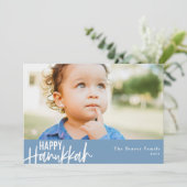 ハッピーハヌカモダンフォトライトブルー シーズンカード (スタンド正面)