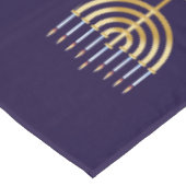 ハッピーハヌカユダヤ系青色金ゴールド(ユダヤ教)メノラー テーブルクロス (アングル)