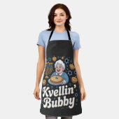 ハッピーハヌカーおもしろいユダヤ教ホリデーケリンバビー エプロン (着用した状態)