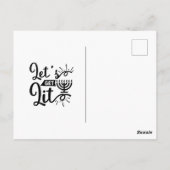 ハッピーハヌカーお祝いパーティの招待状 ポストカード (裏面)