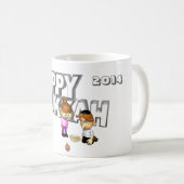 ハッピーハヌカーお祝い- コーヒーマグカップ (正面右)