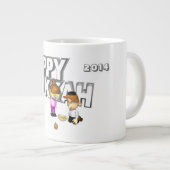 ハッピーハヌカーお祝い- ジャンボコーヒーマグカップ (正面右)