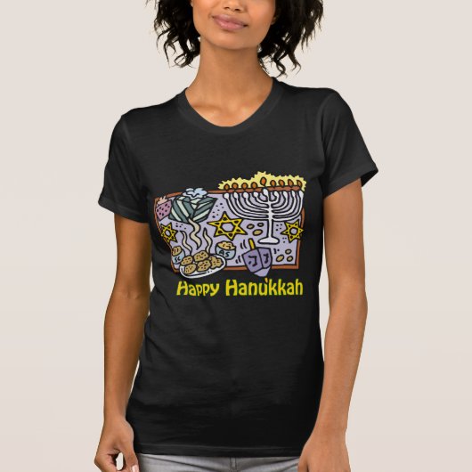 ハッピーハヌカーお祝い Tシャツ (正面)
