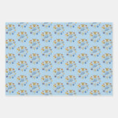 ハッピーハヌカーかわいいミックスカラー ラッピングペーパーシート (正面)