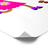 ハッピーハヌカーかわいい漫画ダイバーシティキッズ文字 ポスター (角)