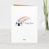 ハッピーハヌカーと(ユダヤ教)メノラー:ママ シーズンカード (裏面)