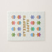 ハッピーハヌカーの夢とスターズキッチンタオル ジグソーパズル (横)