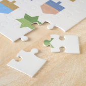 ハッピーハヌカーの夢とスターズキッチンタオル ジグソーパズル (側面)