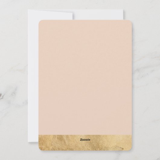 ハッピーハヌカーエレガントゴールデン(ユダヤ教)メノラーフォトアーチ シーズンカード (裏面)